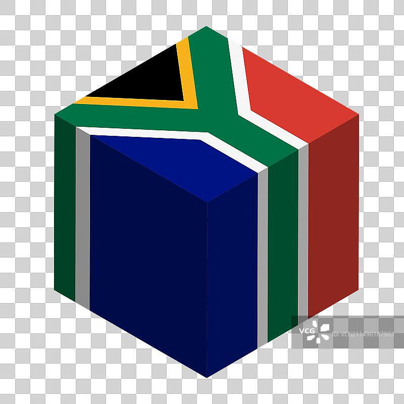 南非立方体旗帜图片素材