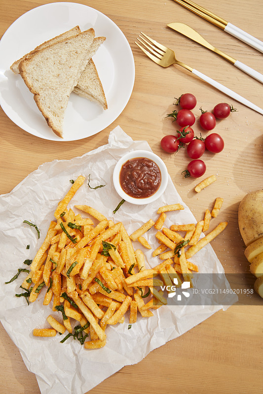 薯条户外零食番茄酱图片素材