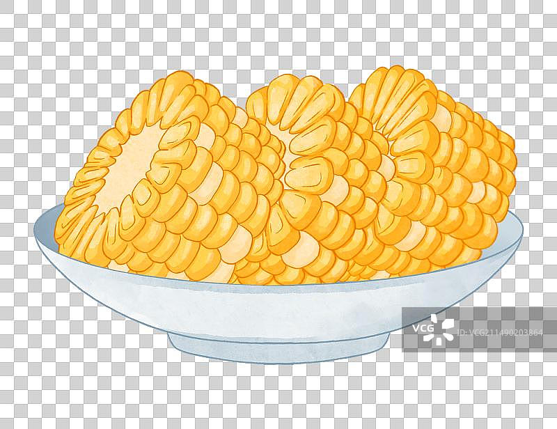 手绘风玉米插画元素图片素材