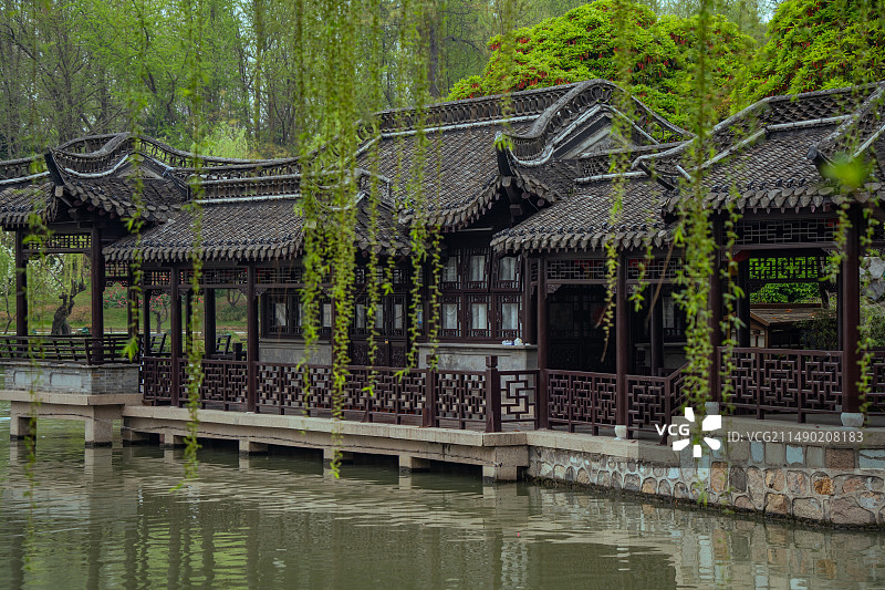 扬州蜀冈瘦西湖风景名胜区自然风光图片素材