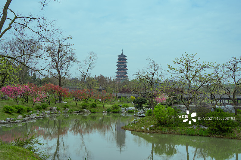 扬州蜀冈瘦西湖风景名胜区自然风光图片素材