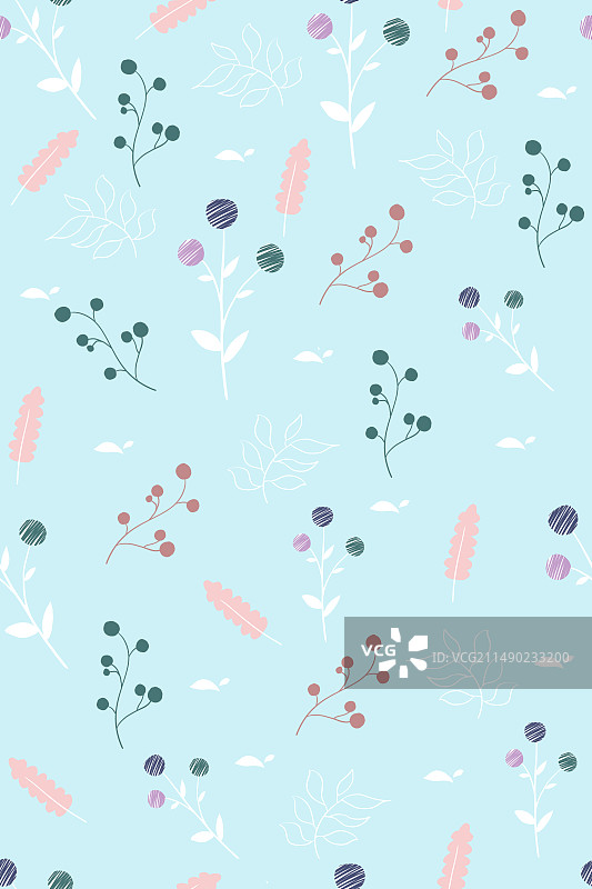 植物印花图片素材