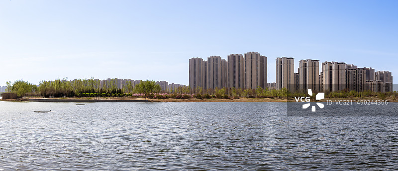 宁夏银川七十二莲湖春景图片素材