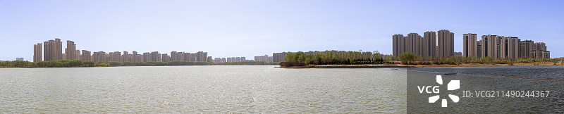 宁夏银川七十二莲湖春景图片素材