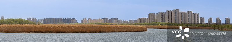 宁夏银川七十二莲湖春景图片素材