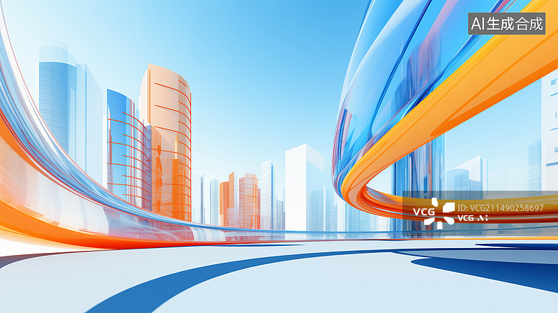 【AI数字艺术】流体渐变多彩风格PPT年会背景科技未来抽象背景图片素材