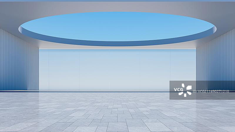 3D现代城市建筑及广场空地背景图图片素材