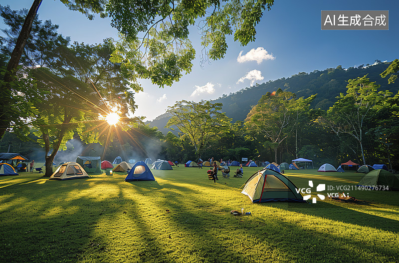 【AI数字艺术】户外露营图片素材