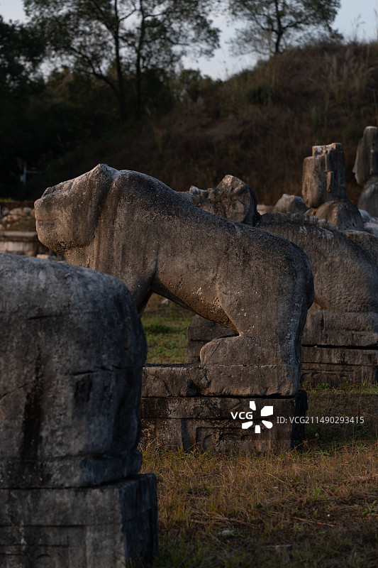桂林靖江恭惠王陵石像生图片素材