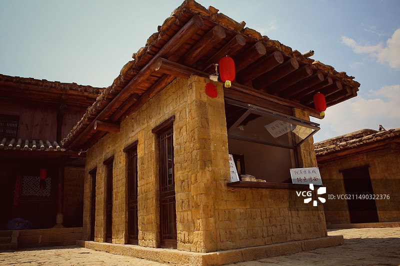 云南泸西县城子古村一角图片素材