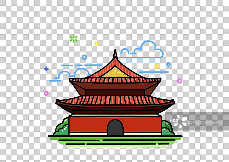 沈阳地标建筑北陵公园图片素材