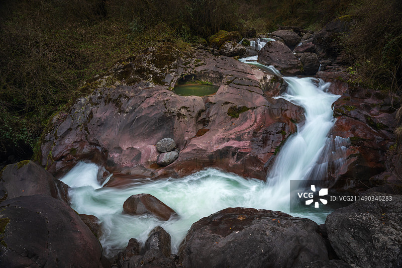 峨边黑竹沟风光图片素材