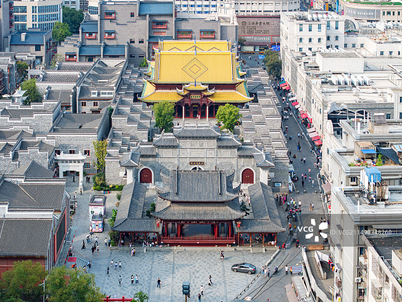 航拍江西省南昌市万寿宫图片素材