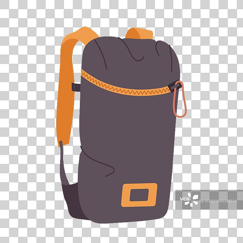 带折叠床垫的舒适背包图片素材