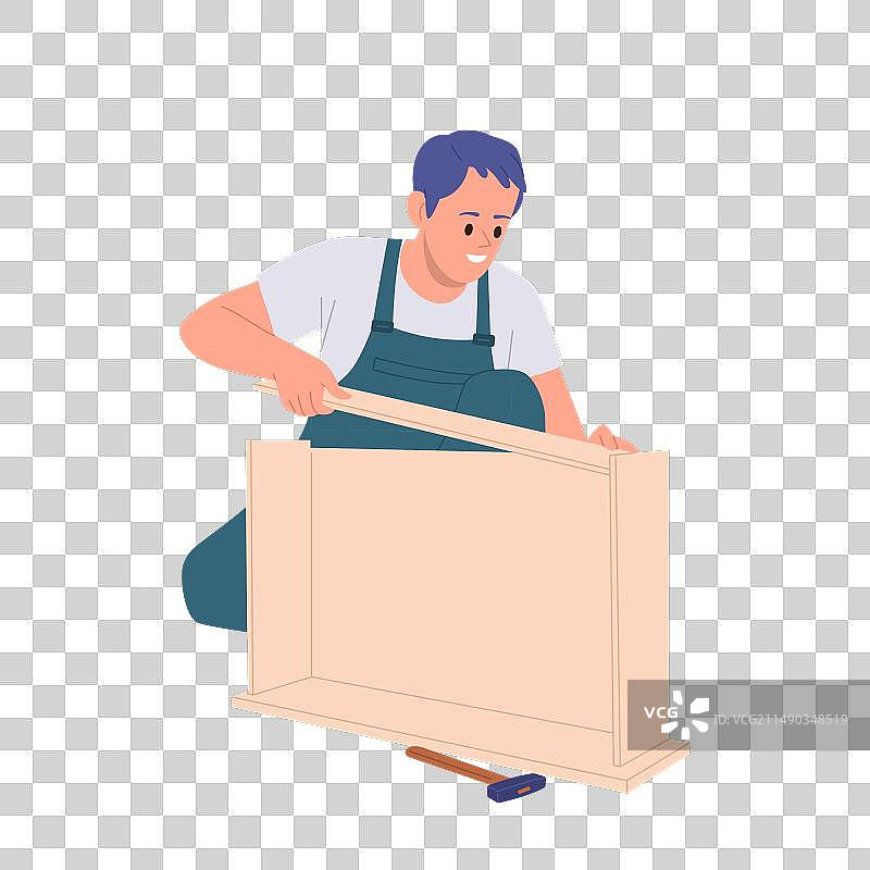 卡通木匠图片素材