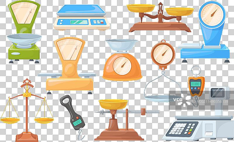 零售秤数字秤和机械秤图片素材
