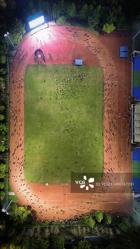 浙大夜跑图片素材