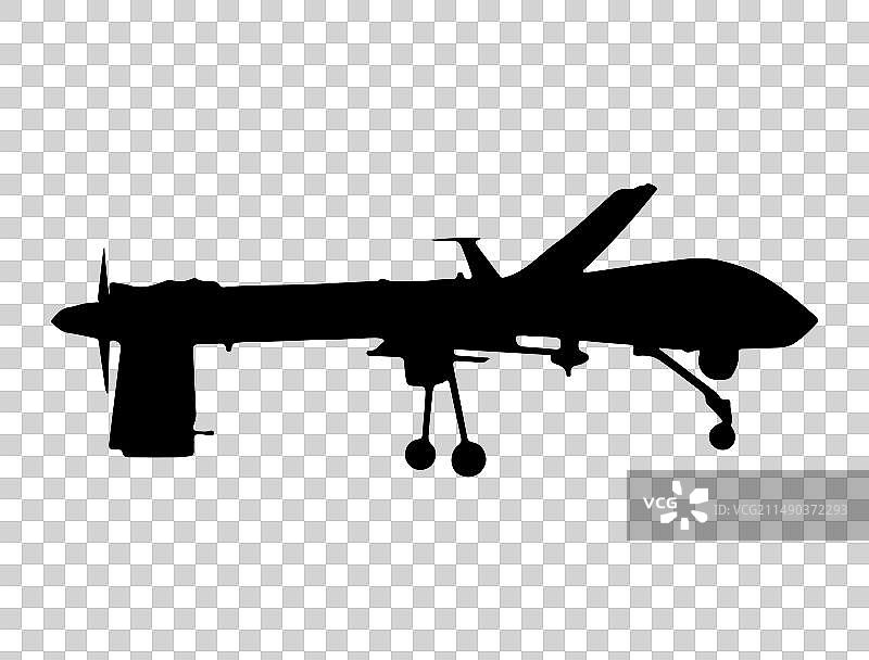 军用无人机剪影艺术图片素材