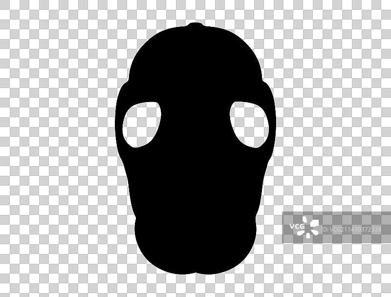 军用防毒面具剪影艺术图片素材