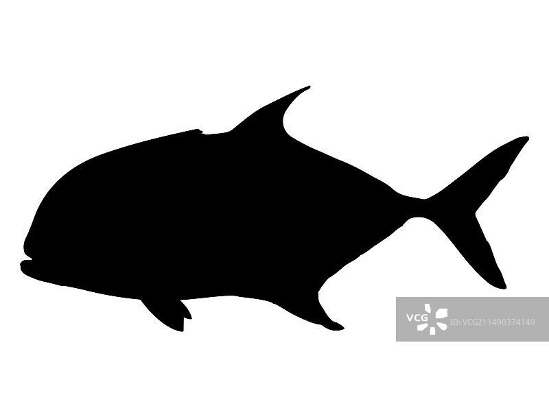 巨型鲹鱼剪影艺术图片素材