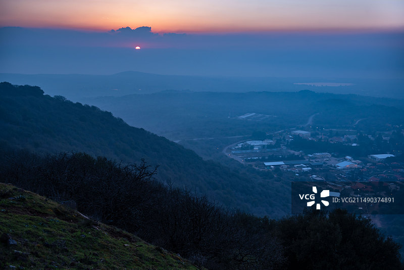 以色列戈兰高地东俯瞰叙利亚界图片素材