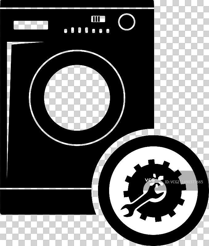 洗衣机维修服务轮廓图片素材