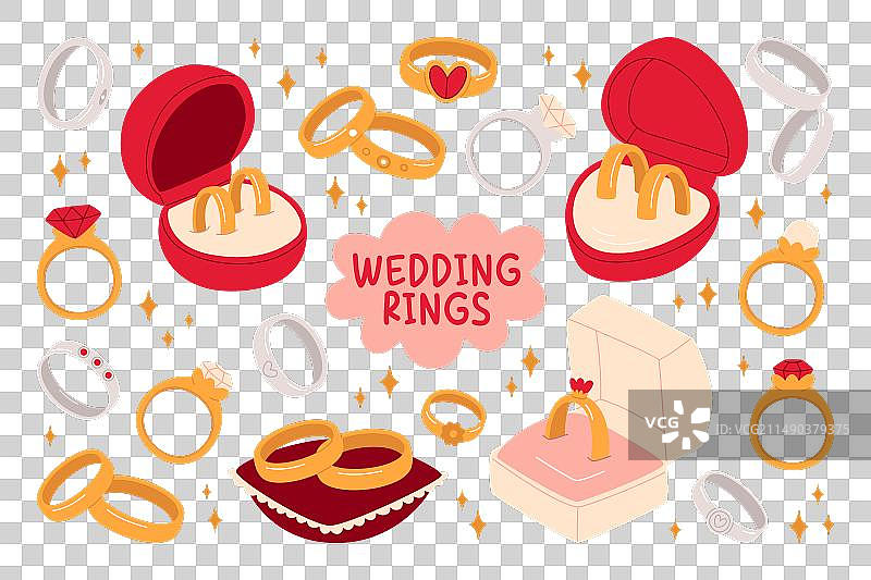 金色和银色结婚戒指优雅珠宝图片素材