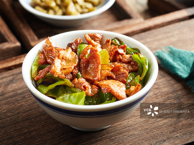 辣椒炒五花肉图片素材