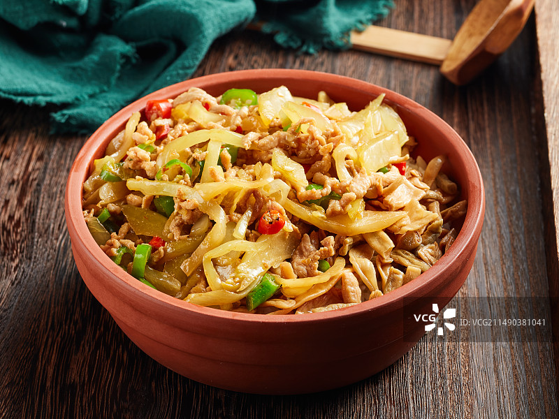 榨菜肉丝饭图片素材