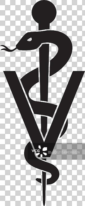 兽医标志蛇杖图片素材