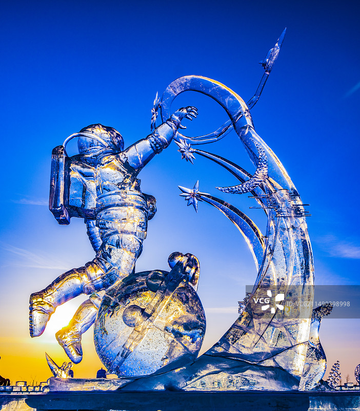 哈尔滨冰雪大世界国际冰雕比赛图片素材