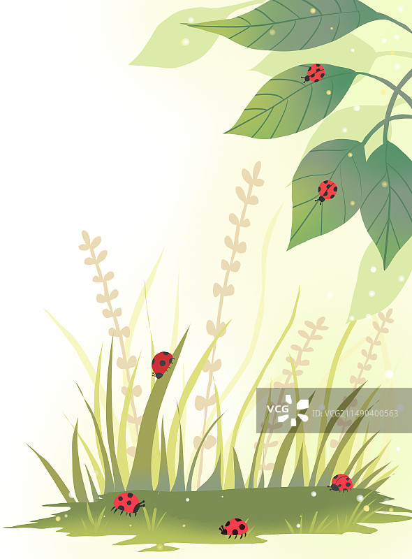 春季昆虫背景图片素材