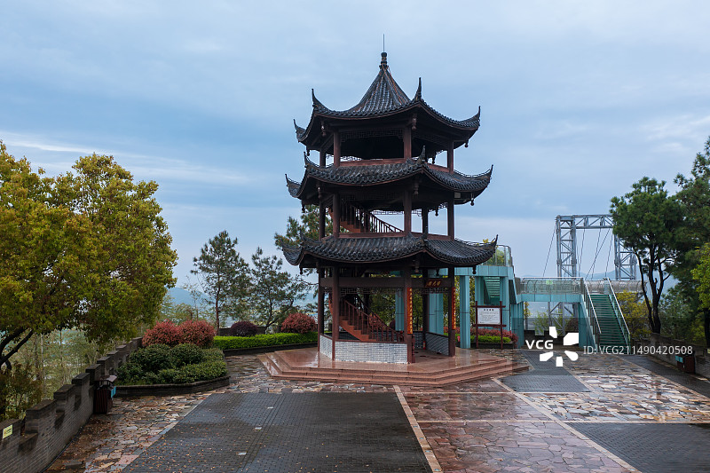 宁波象山黄避岙龙屿玻璃观景平台玲珑塔望海楼图片素材