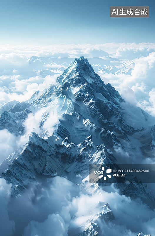 【AI数字艺术】珠穆朗玛峰图片素材