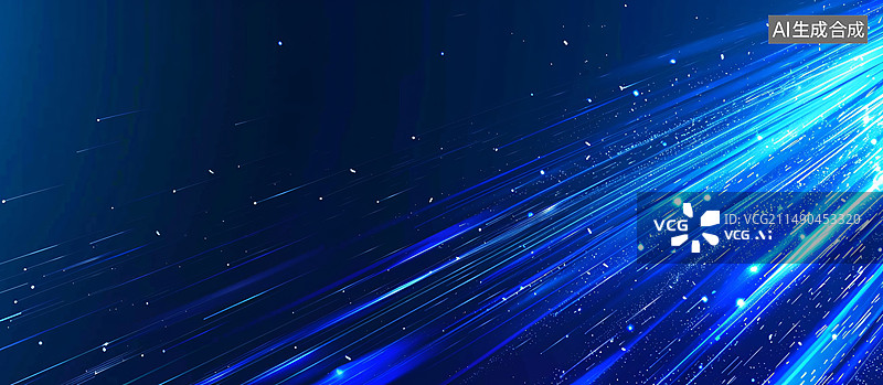【AI数字艺术】科技光线光点背景图片素材