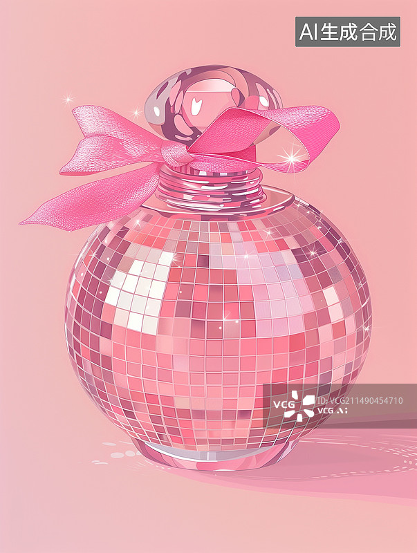 【AI数字艺术】香水 瓶子  粉红色 化妆品 女生图片素材