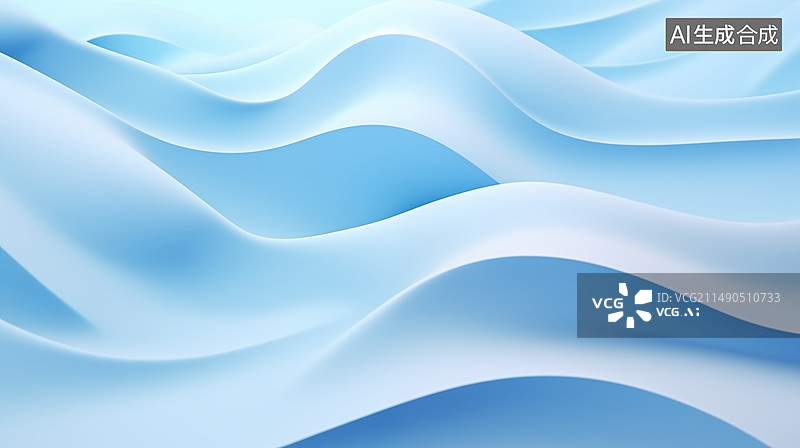 【AI数字艺术】抽象造型浅蓝高级质感背景图片素材