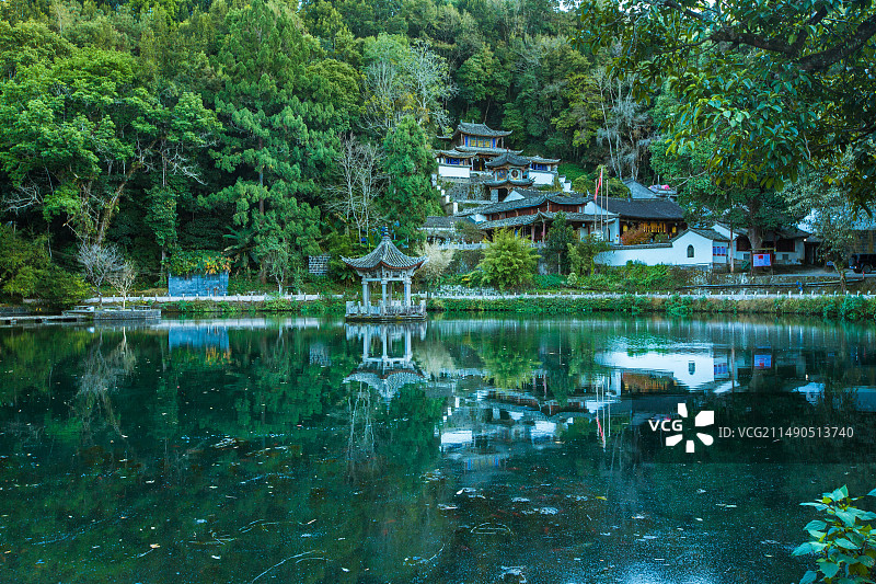 中国云南省保山市腾冲市和顺古镇元龙阁景区图片素材