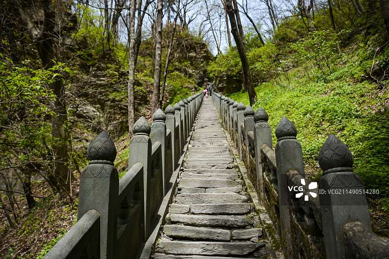 武当山神道百步梯图片素材