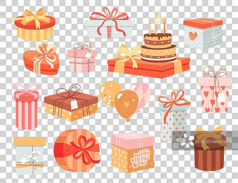 礼品盒蛋糕包装惊喜包图片素材