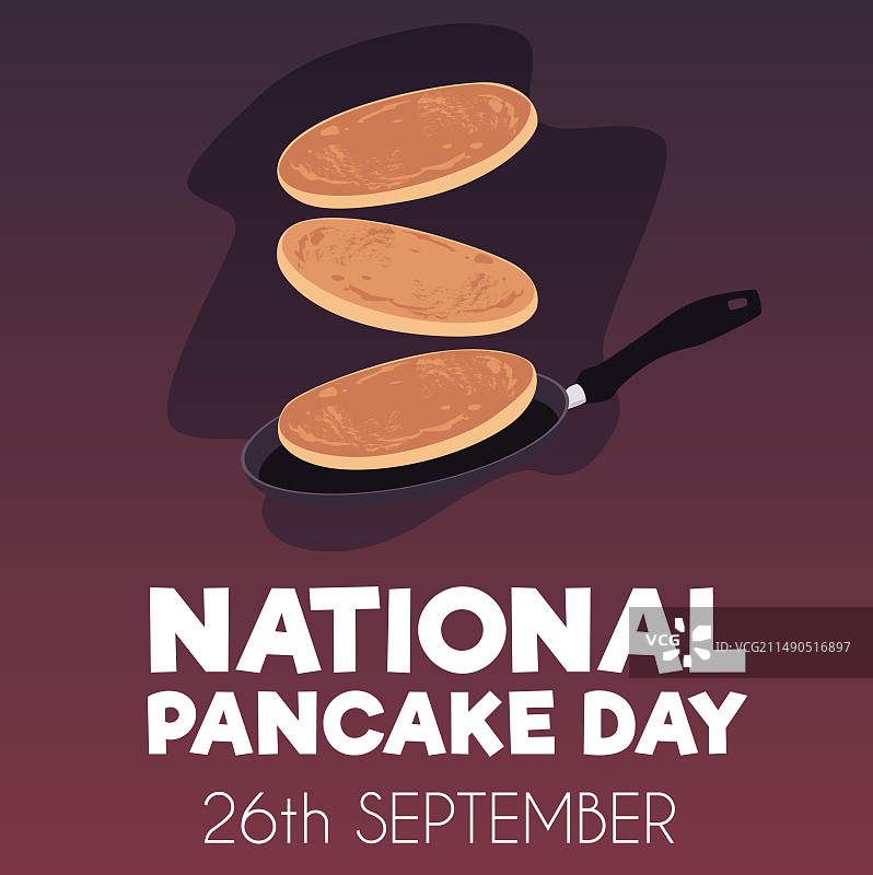 在平底锅中抛掷翻转薄饼图片素材