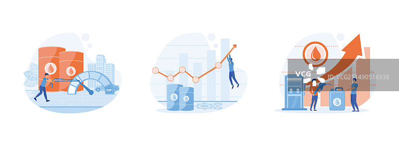 油价增长与财务利润管理图片素材