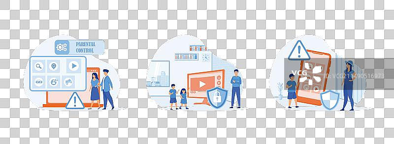 家长控制软件概念图片素材