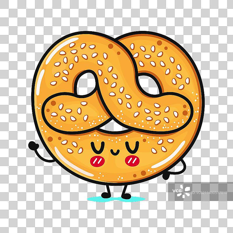 可爱的法式蝴蝶脆饼挥手图片素材