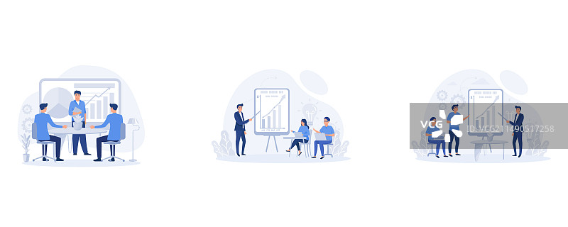 商务工作流程概念团队合作图片素材