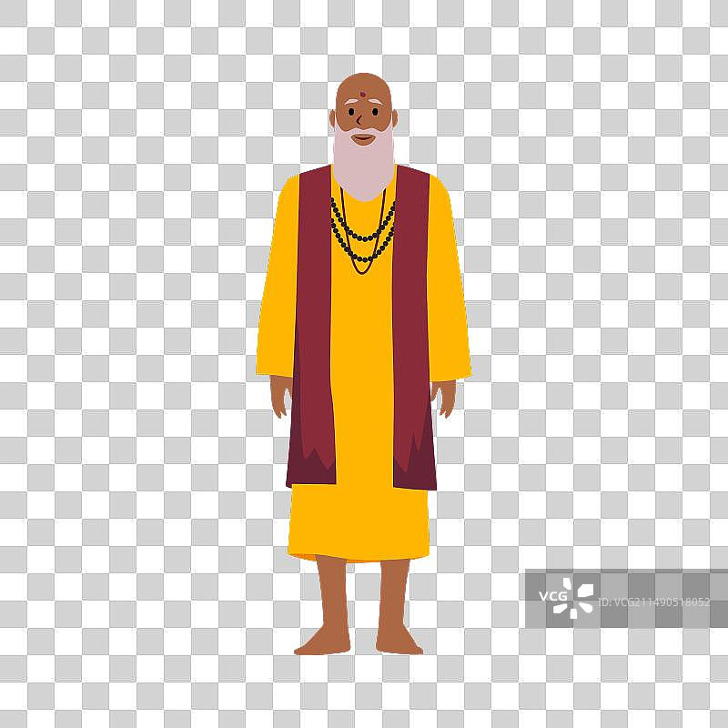 印度祭司老和尚图片素材