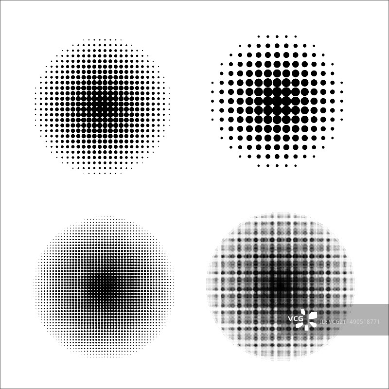抽象半色调圆点合集图片素材