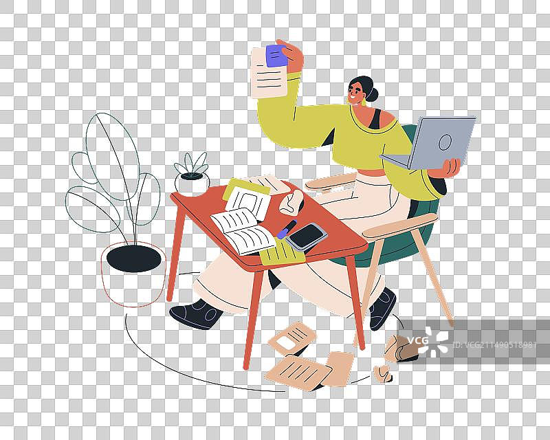 混乱的创意工作：作家与编剧图片素材