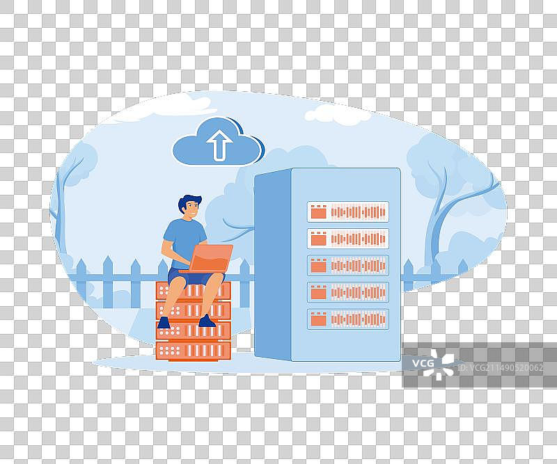 大数据和云计算商务人士图片素材