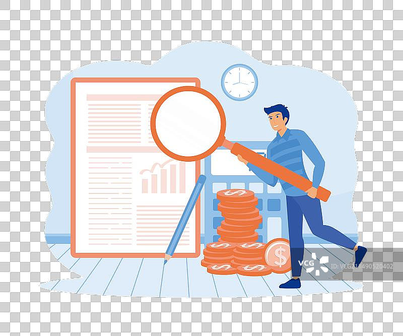 男人们研究财务报表图片素材